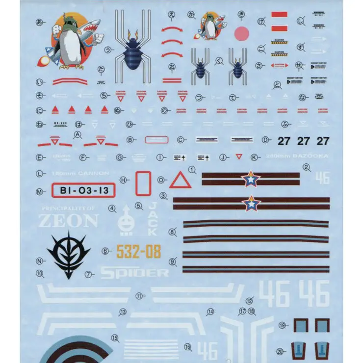 Gd-58 Mg Zaku Cannon Decal 1