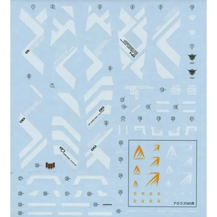 Gd-64 1/100 Cherudim Gundam Decal 1