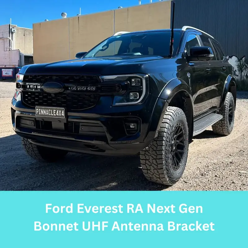 Gmf4x4 Bonnet Aerial Uhf Antenna Bracket For Ford Ranger / Raptor / Everest Next Gen 2022+ 1