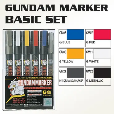 Gms105 Gundam Marker Basic Set (Set Of 6) 1