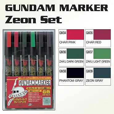 Gms108 Gundam Marker Zeon Set (Set Of 6) 1