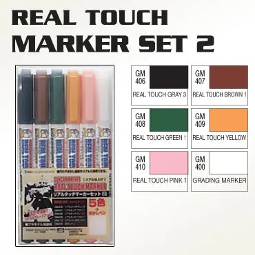 Gms113 Real Touch Gundam Marker Set 2 (Set Of 6) 1