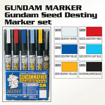 Gms114 Gundam Marker Seed Destiny Set 1 (Set Of 6) 1