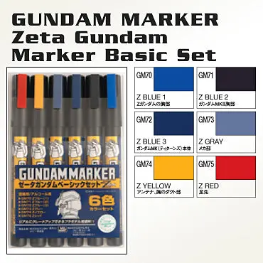 Gms116 Gundam Marker Zeta Basic Set (Set Of 6) 1