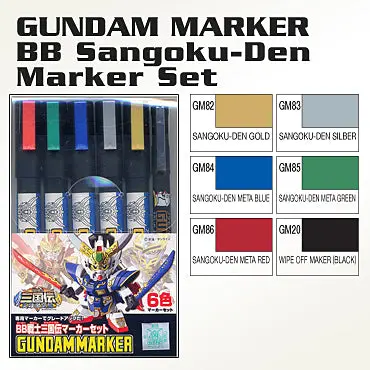 Gms118 Gundam Marker Bb Senshi Sangokuden Set (Set Of 6) 1