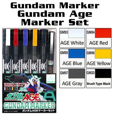 Gms120 Gundam Marker Age Basic Set (Set Of 6) 1