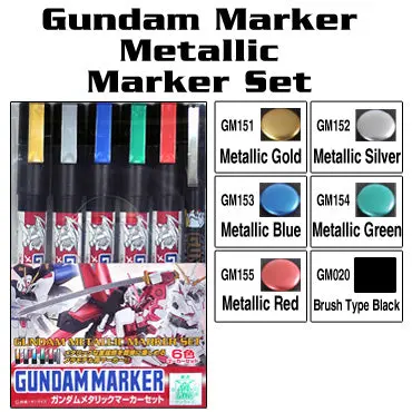 Gms121 Gundam Marker Metallic Set (Set Of 6) 1