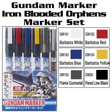 Gms123 Gundam Marker Iron Blooded Orphans Set (Set Of 6) 1