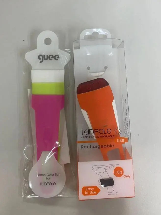 Guee Tadpole 4Led 叉電後燈連燈套 (連2個燈套)/ Guee Tadpole 4 Led Usb Rear Rechargeable Light 1