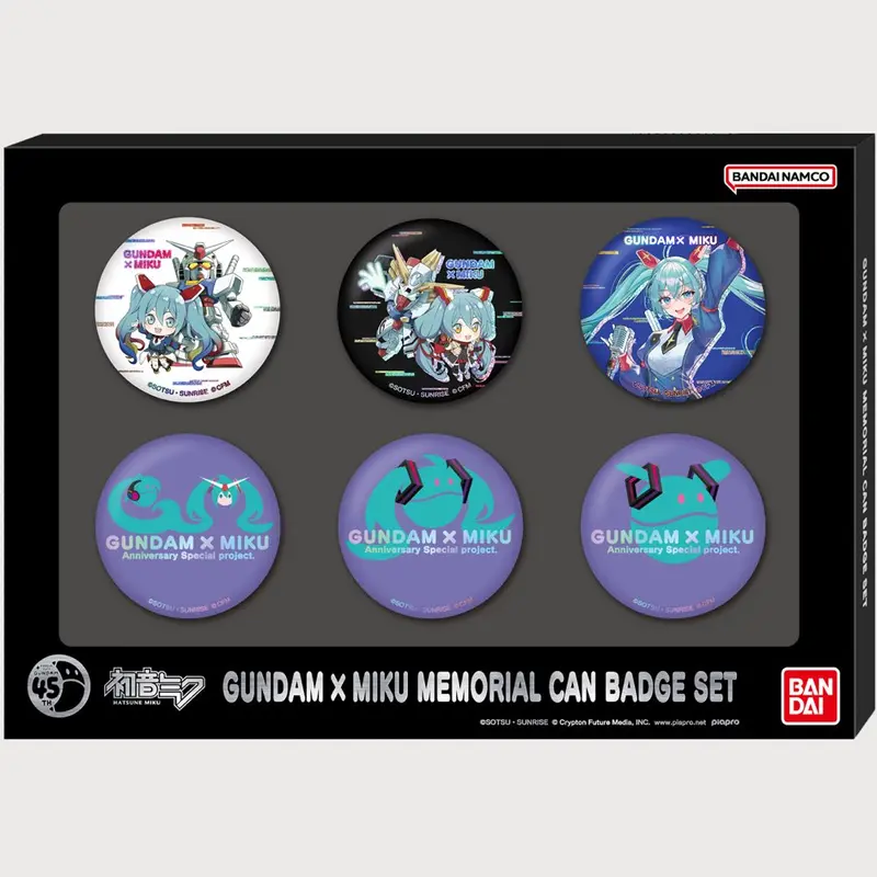 Gundam X Hatsune Miku Commemorative Can Badge (Set) 1