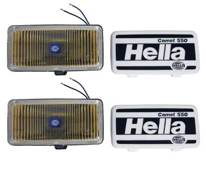 Hella 550 Series 55W 12V H3 Fog Lamp Kit - Amber 1