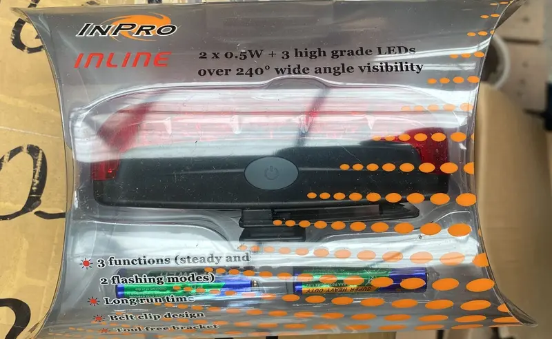 Inpro Inline 後燈-黑色膠-Rf2+3 / Inpro Inline Rear Light-Rf2+3 1