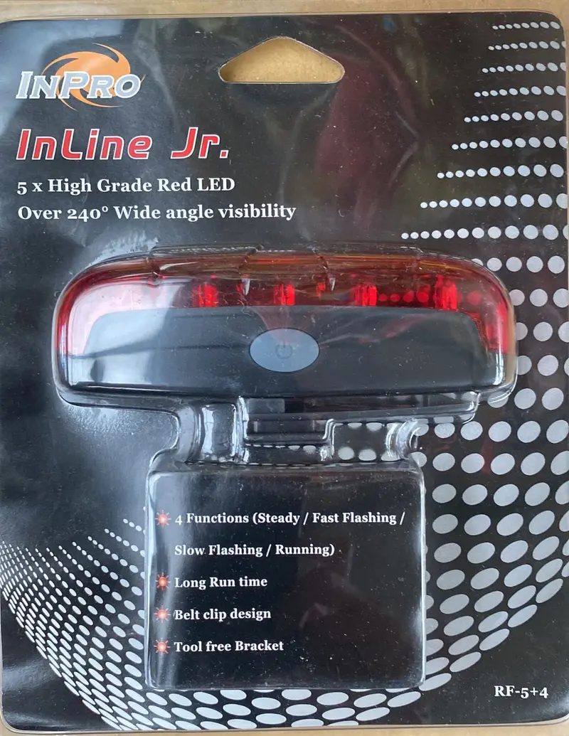 Inpro Inline Jr. 後燈-黑色膠-Rf5+4 / Inpro Inline Jr. Rear Light-Rf5+4 1