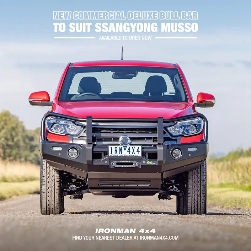 Ironman 4X4 Commercial Deluxe Bull Bar For Ssangyong Musso 2021+ 1