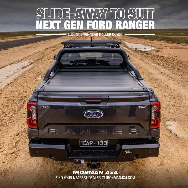 Ironman Slide Away Roll Up Hard Tonneau Cover For Ford Next Gen Ranger 1