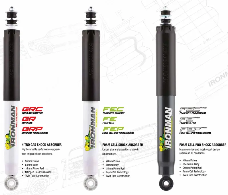 Ironman Suspension 2" Lift Kit For Nissan Gu Patrol Y61 Wagon Lwb 2