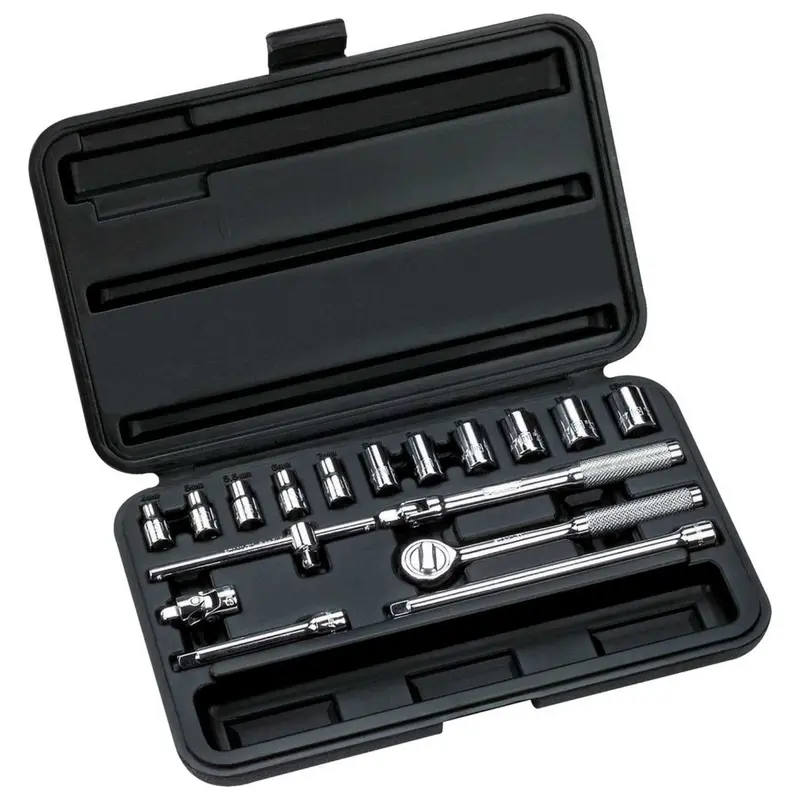 Juego De Dados 1/4" Metricos 18 Pzs Stanley 1