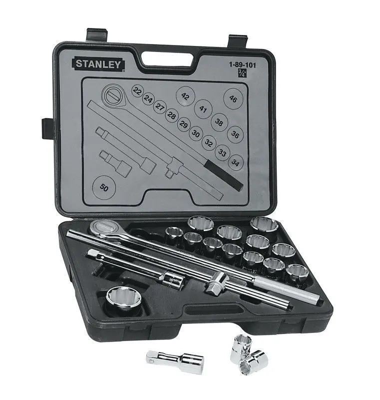 Juego De Dados 3/4" Metricos 20 Pzs Stanley 1