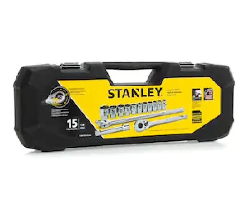 Juego De Dados Mando 1/2" Metrica 15 Pzs Stanley 1