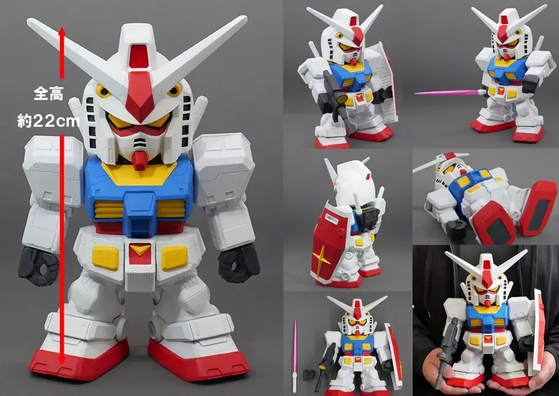 Jumbo Soft Vinyl Figure Sd Gundam Rx-78-2 2