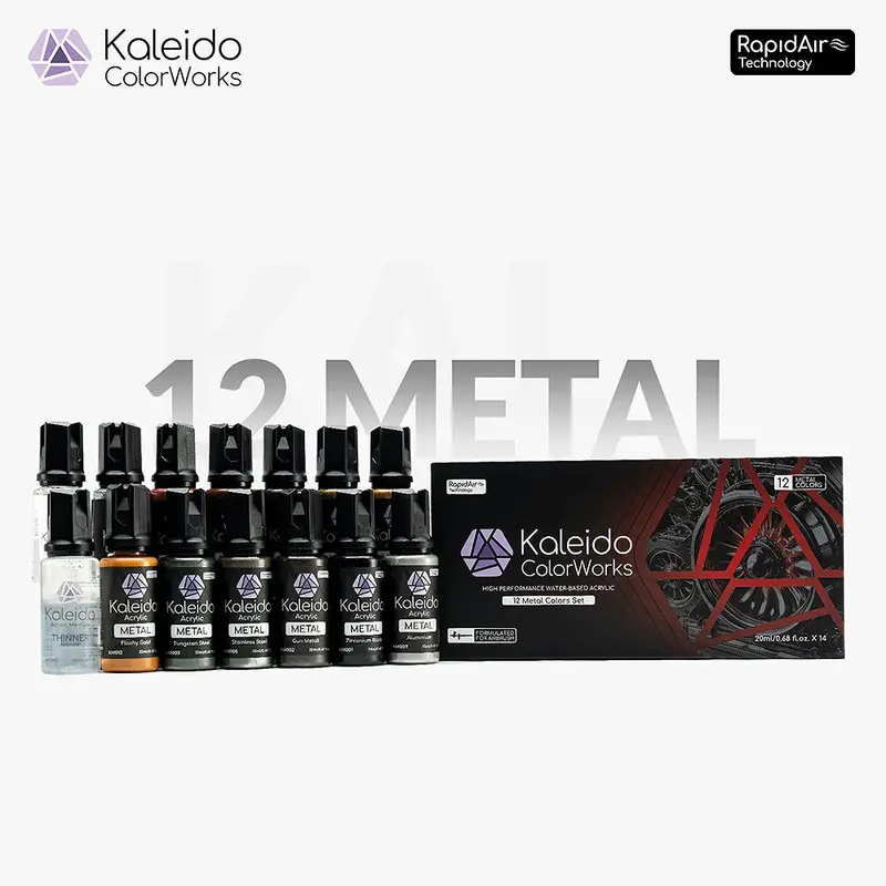 Kaleido Colorworks 12 Color Metal Set Acrylic 1