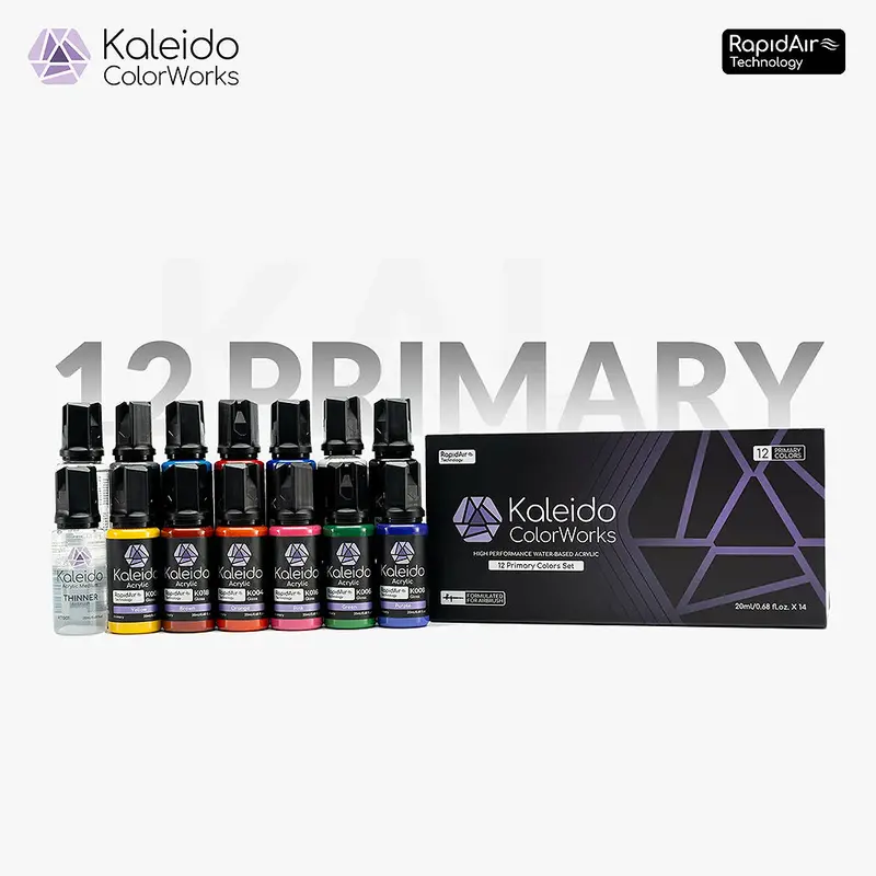 Kaleido Colorworks 12 Color Primary Set Acrylic 1