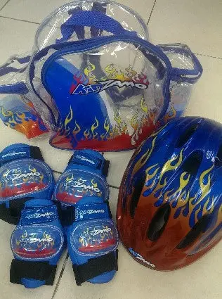 Kidzamo Kz010 小童護套(一套四件)頭盔連背包-藍色 / Kidzamo Backpack W/ Protector Set & Helmet-Blue 1
