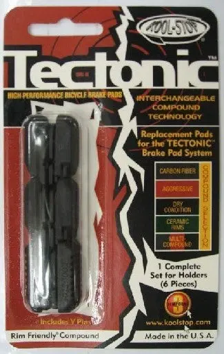 Kool Stop Tectonic 淨v制膠~黑色~Ks-Tecb / Kool Stop Tectonic Replacement Brakepad~Ks-Tecb 1