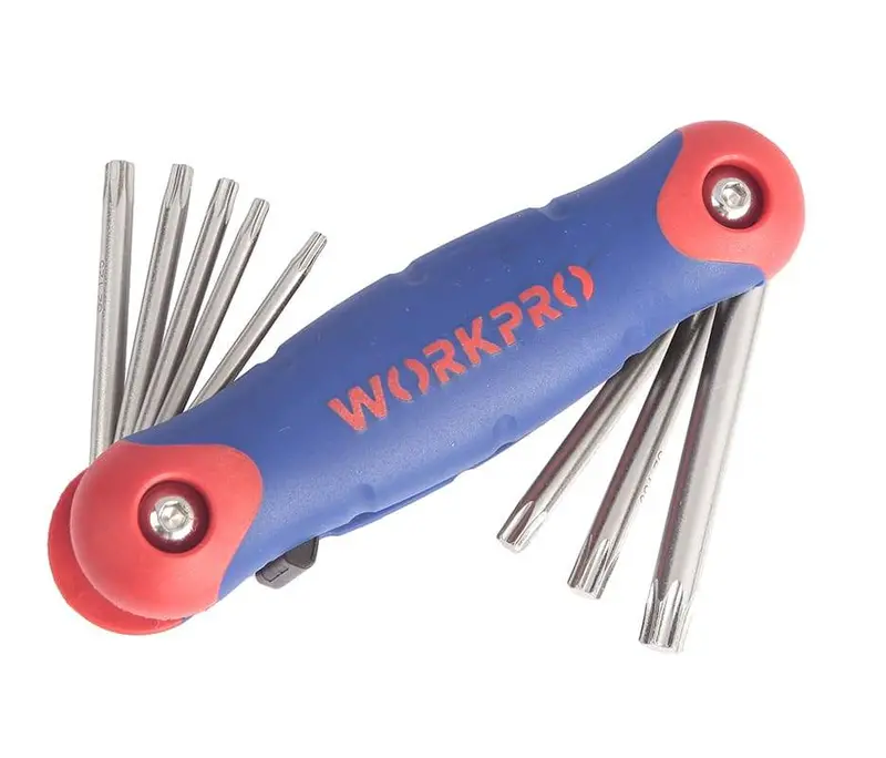 Llaves Hexagonales Plegables Torx 8 Pzas Workpro 1