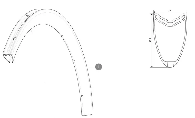 Mavic Cosmic Carbone 40 管胎輪框 / Mavic Cosmic Carbone 40 Tubular Rim 1