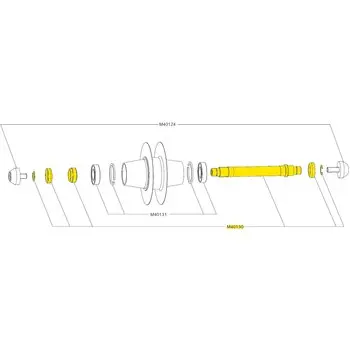 Mavic 前車軸 - Io 前輪~M40130 / Mavic Io Front Axle + Adjusting Nut~M40130 1