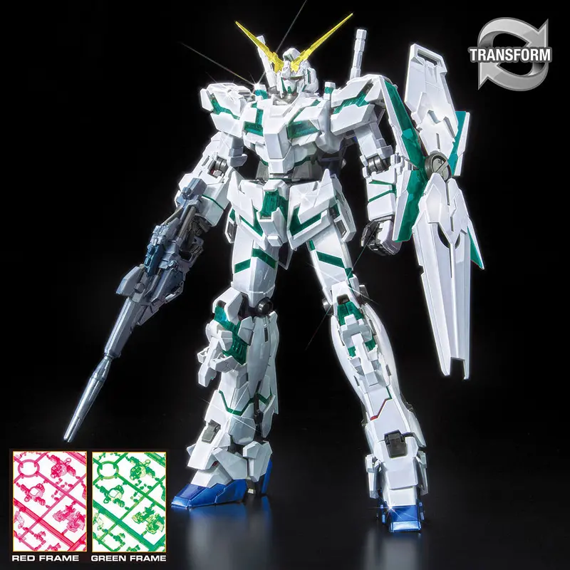 Mg Rx-0 Unicorn Gundam (Red & Green Frame) Titanium Finish 1