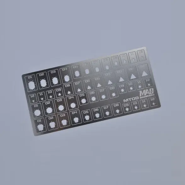 Mt-09 Photo Etched Tools: Polygon Scribing Templates 1 1