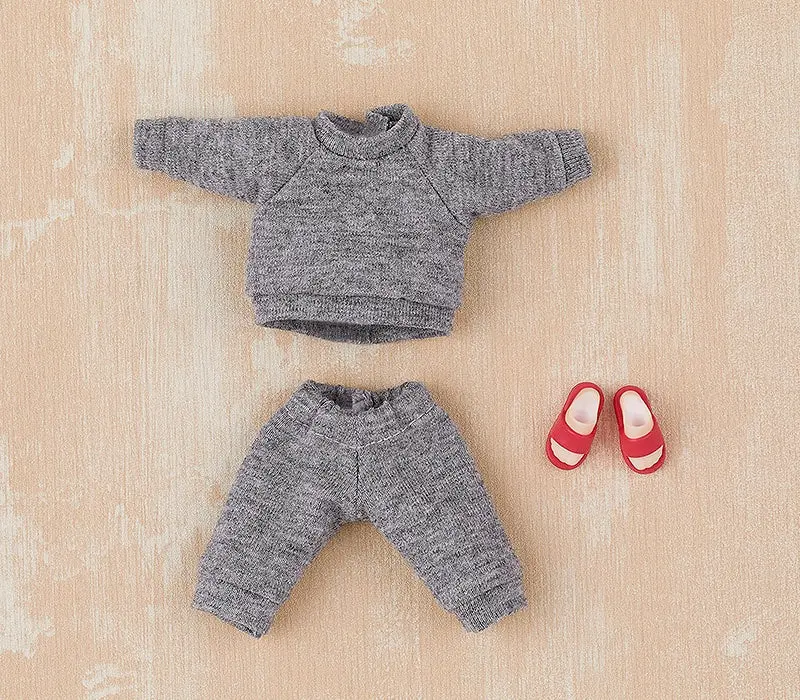 Nendoroid Doll Outfit Set: Sweatshirt And Sweatpants (Gray) 2