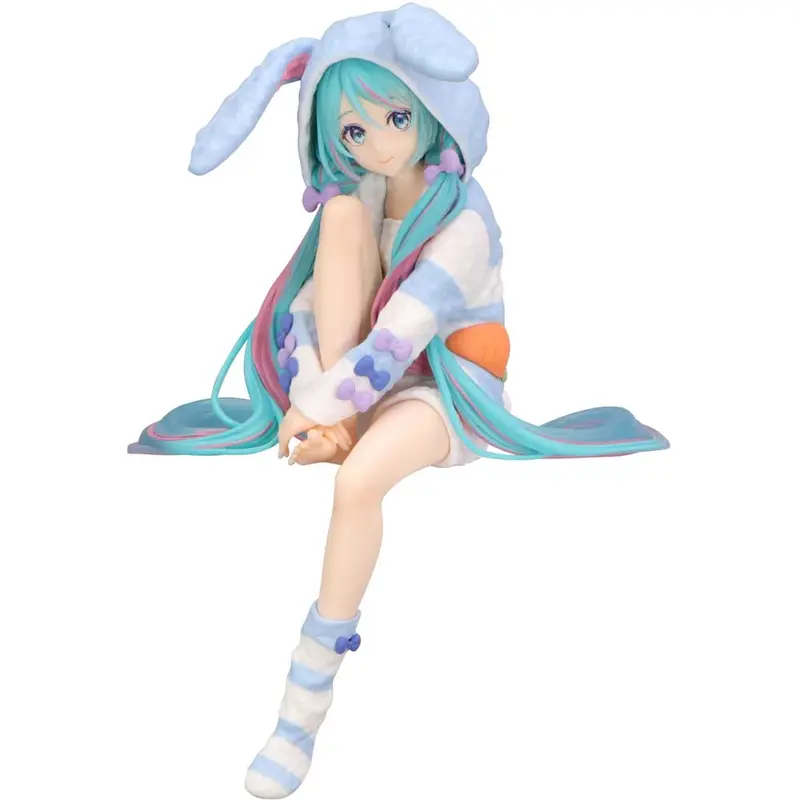 Noodle Stopper Figure: Hatsune Miku Rabbit Ear Hood Pajama Blue Color Ver. 1