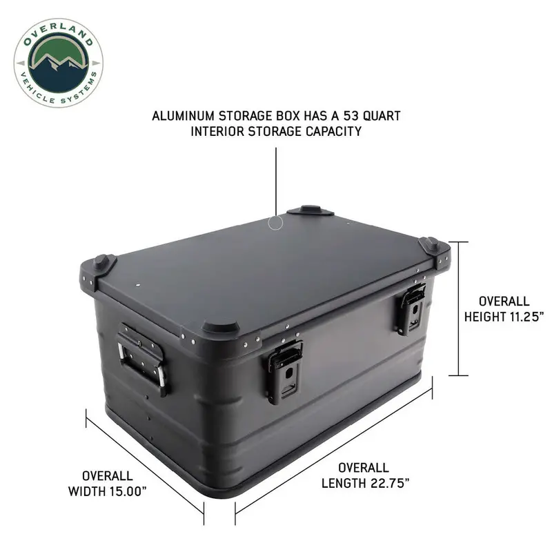 Overland Vehicle Systems Aluminum Box Storage 53Qt 1