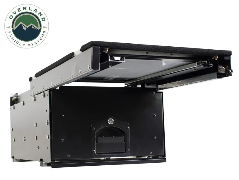 Overland Vehicle Systems Cargo Box With Slide Out Drawer & Workstation 1