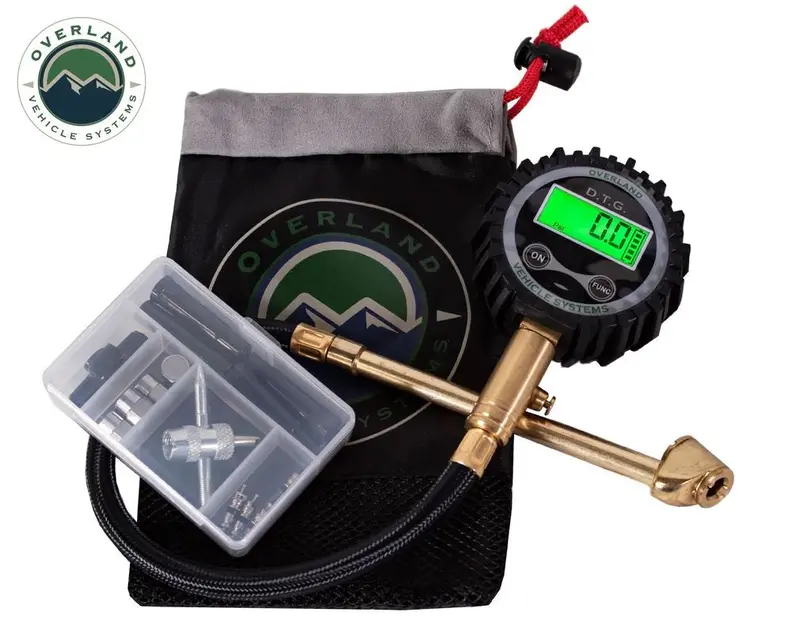 Overland Vehicle Systems Digital Tire Gauge With Storage Bag 1