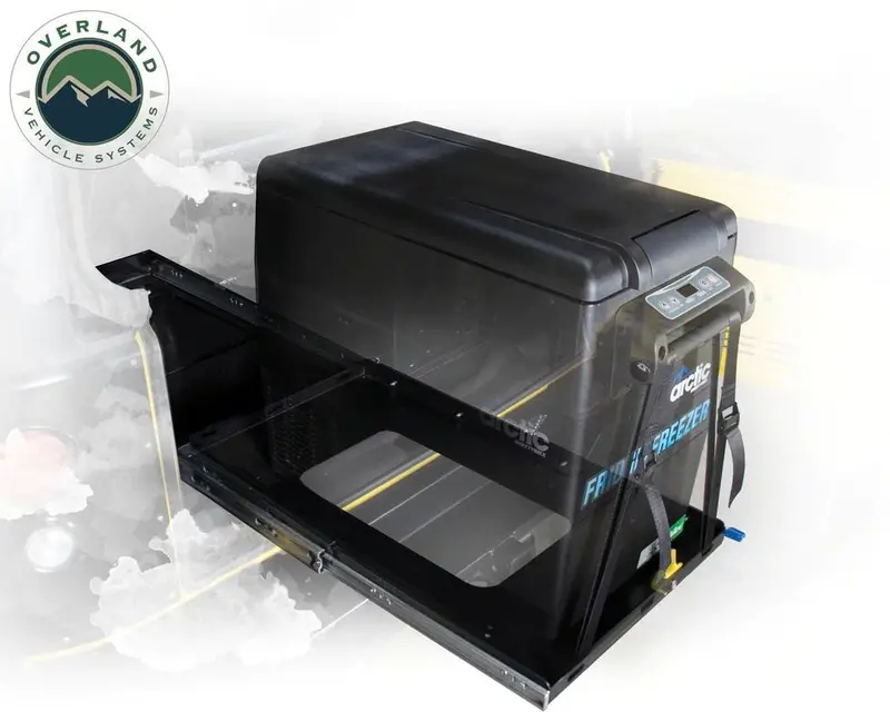 Overland Vehicle Systems Refrigerator Tray With Slide And Tilt 1