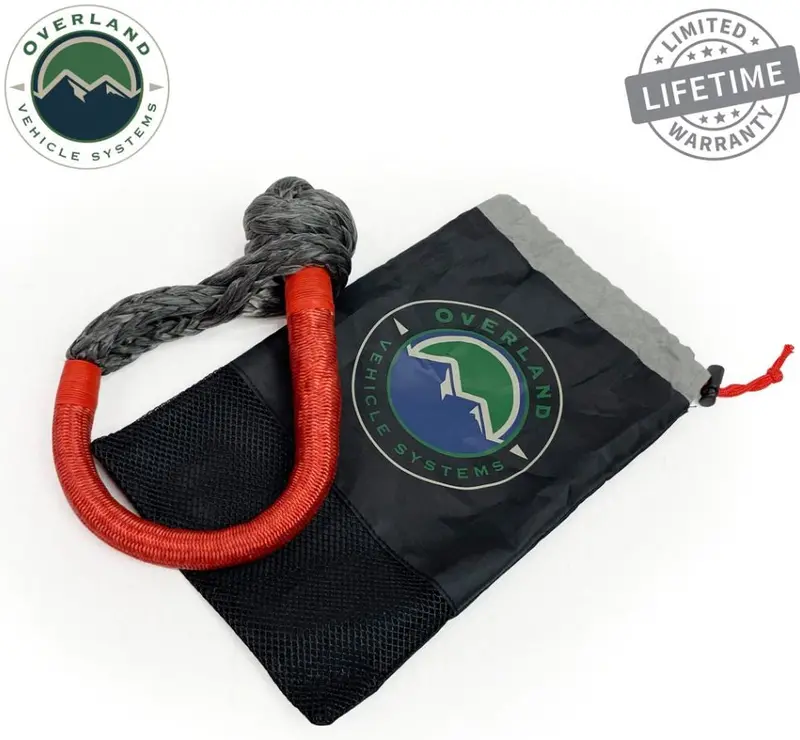Overland Vehicle Systems Soft Recovery Shackle With Storage Bag 1