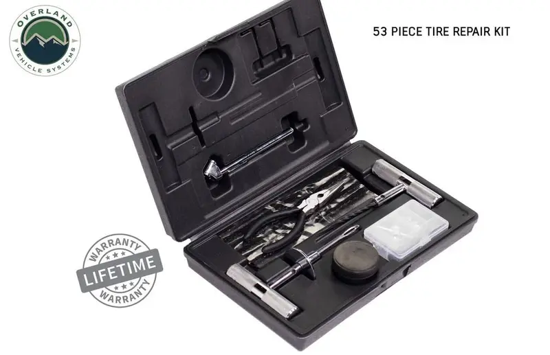 Overland Vehicle Systems Tire Repair Kit 53 Piece Set 1