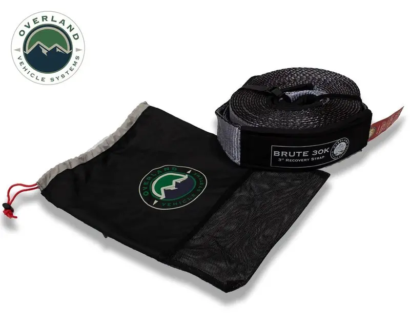 Overland Vehicle Systems Tow Strap 3" X 30' With Storage Bag 1