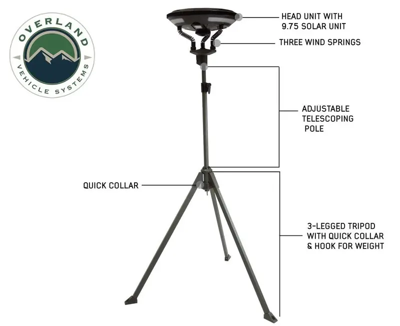 Overland Vehicle Systems Ufo Solar Lamp, Speaker, Portable Light Pods & More 1