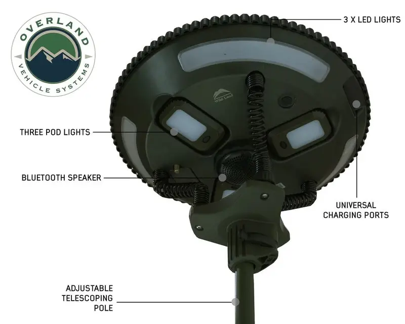 Overland Vehicle Systems Ufo Solar Lamp, Speaker, Portable Light Pods & More 2
