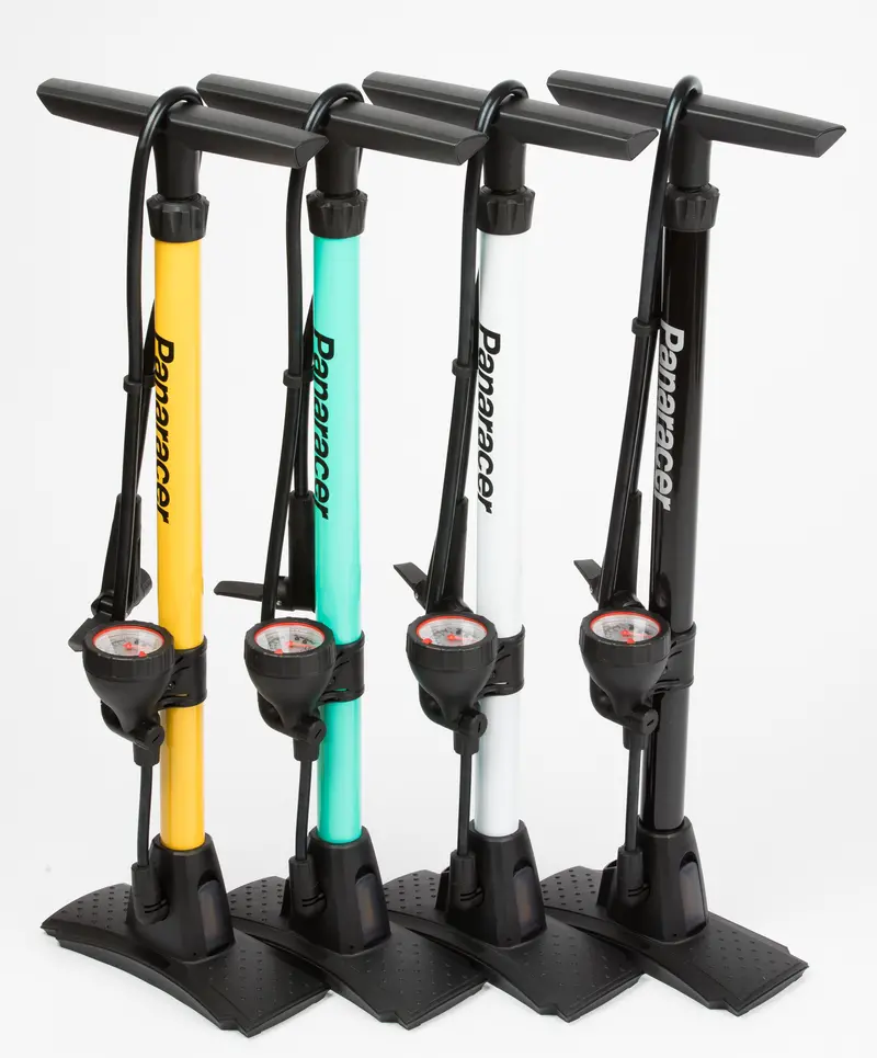 Panaracer 鋁製配氣壓錶大地泵, 美咀法咀適用 / Panaracer Alloy Fv And Av Floor Pump, With Air Pressure Gauge 1