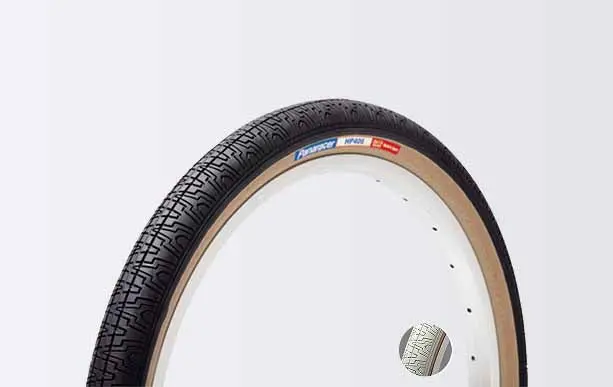 Panaracer Hp406 不摺外呔~20X1.75 (40-406) -黑色啡邊 / Panaracer Hp406 Wire Tire 20X1.75 (40-406) - Black/Amber 1