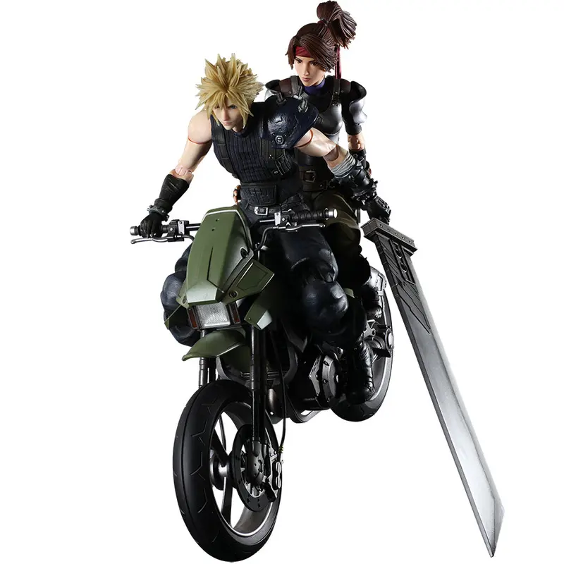 Play Arts Kai Final Fantasy Vii Remake: Jessie, Cloud, & Motorcycle Set 1