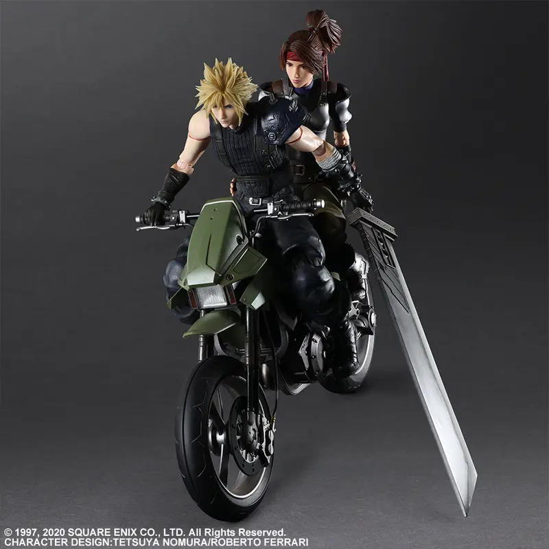 Play Arts Kai Final Fantasy Vii Remake: Jessie, Cloud, & Motorcycle Set 2