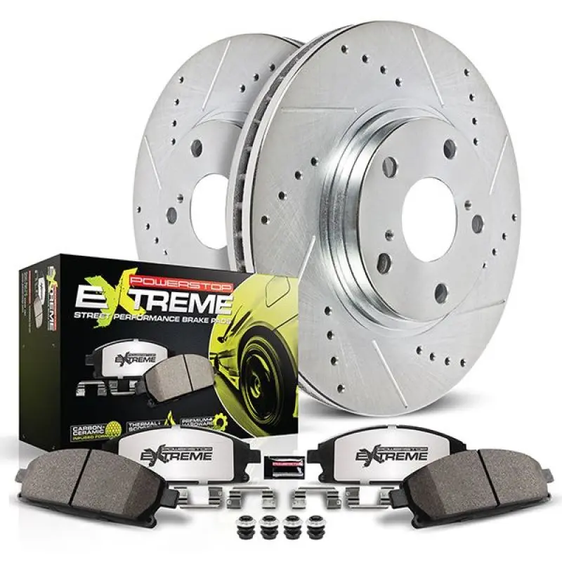 Power Stop 19-21 Subaru Forester Rear Z26 Street Warrior Brake Kit 1