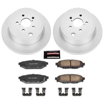 Power Stop Front & Rear Z17 Evolution Geomet Coated Brake Kit - Fits 10-13 Subaru Forester / 13-14 Outback 2.5I 1